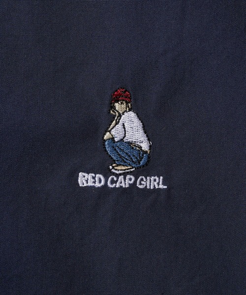 ADPOSION（アドポーション）の「【Red Cap Girl】ワンポイント刺繍 ビッグシルエット 半袖 ボタンダウンシャツ（シャツ/ブラウス・メンズ・ブラック/その他/ホワイト/ネイビー系1/ネイビー/ブルー系1/サックスブルー・LARGE/MEDIUM）」の9枚目の写真