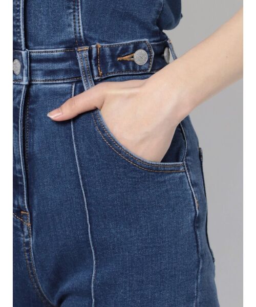 jouetie（ジュエティ）の「オープンカラージャンプスーツ（つなぎ/オールインワン・レディース・ブラック/ブルー・MEDIUM）」の13枚目の写真