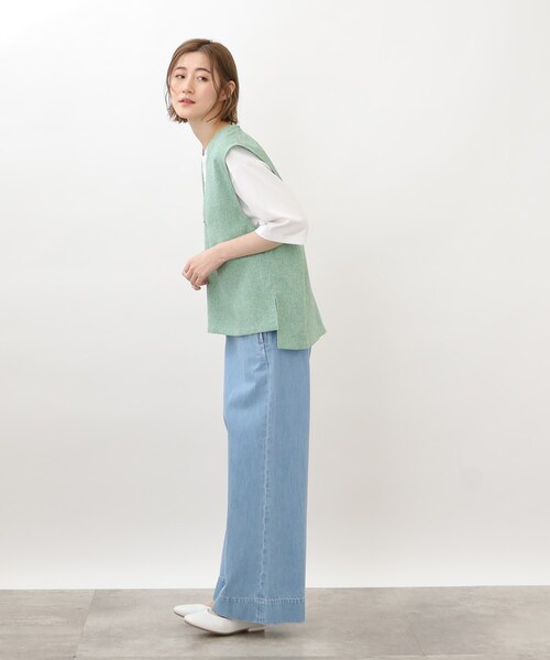 grove（グローブ）の「◆レトロなサマーツィードセットアップ（セットアップ・レディース・アイボリー系3/ダークグリーン系3/ライトイエロー系4・02/03/01/05/04）」の9枚目の写真