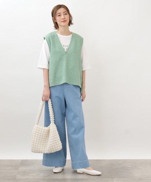 grove（グローブ）の「◆レトロなサマーツィードセットアップ（セットアップ・レディース・アイボリー系3/ダークグリーン系3/ライトイエロー系4・02/03/01/05/04）」の11枚目の写真