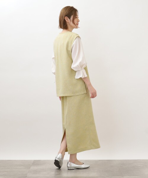 grove（グローブ）の「◆レトロなサマーツィードセットアップ（セットアップ・レディース・アイボリー系3/ダークグリーン系3/ライトイエロー系4・02/03/01/05/04）」の18枚目の写真