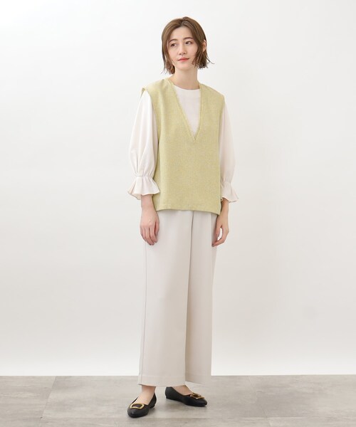 grove（グローブ）の「◆レトロなサマーツィードセットアップ（セットアップ・レディース・アイボリー系3/ダークグリーン系3/ライトイエロー系4・02/03/01/05/04）」の20枚目の写真