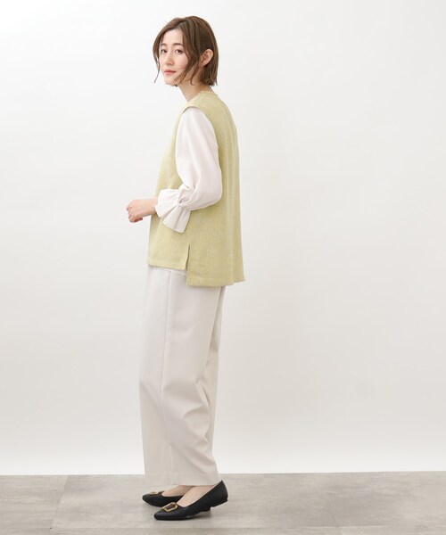 grove（グローブ）の「◆レトロなサマーツィードセットアップ（セットアップ・レディース・アイボリー系3/ダークグリーン系3/ライトイエロー系4・02/03/01/05/04）」の21枚目の写真