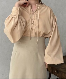 【apres jour clair】フロントレースアップチュニック【ZOZOTOWN限定アイテム】