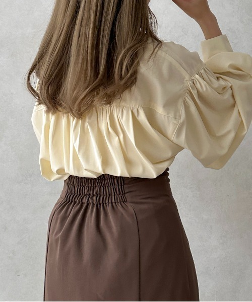 apres jour clair(アプレジュールクレア)の「【apres jour clair】フロントレースアップチュニック【ZOZOTOWN限定アイテム】(シャツ/ブラウス・レディース・ベージュ/アイボリー・X-LARGE/フリー)」の21枚目の写真