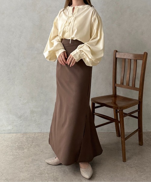 apres jour clair(アプレジュールクレア)の「【apres jour clair】フロントレースアップチュニック【ZOZOTOWN限定アイテム】(シャツ/ブラウス・レディース・ベージュ/アイボリー・X-LARGE/フリー)」の20枚目の写真