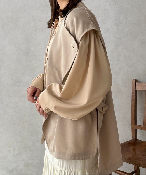 apres jour clair(アプレジュールクレア)の「【apres jour clair】フロントレースアップチュニック【ZOZOTOWN限定アイテム】(シャツ/ブラウス・レディース・ベージュ/アイボリー・X-LARGE/フリー)」の8枚目の写真