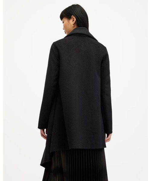 ALLSAINTS（オールセインツ）の「MONUMENT EVE WOOL BLEND COAT | MONUMENT EVE ウール ブレンド コート（その他アウター・レディース・ブラック・10/6/4/8）」の8枚目の写真