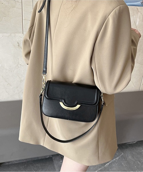 LOPASS（ロパス）の「2wayスクエアショルダーバッグ（ショルダーバッグ・レディース・ブラウン/ブラック/ホワイト・FREE）」の2枚目の写真