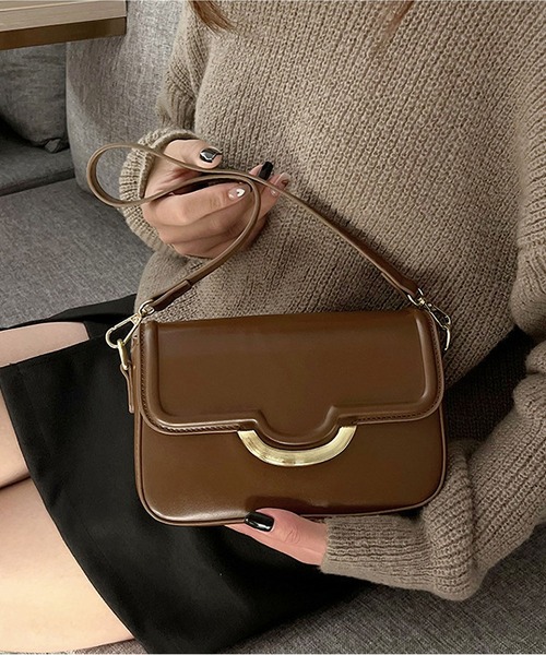 LOPASS（ロパス）の「2wayスクエアショルダーバッグ（ショルダーバッグ・レディース・ブラウン/ブラック/ホワイト・FREE）」の12枚目の写真