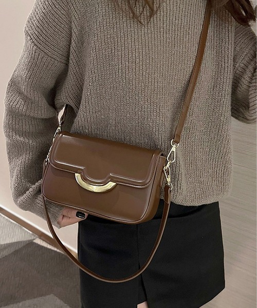 LOPASS（ロパス）の「2wayスクエアショルダーバッグ（ショルダーバッグ・レディース・ブラウン/ブラック/ホワイト・FREE）」の13枚目の写真