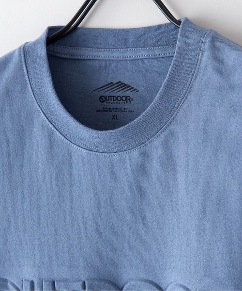 OUTDOOR PRODUCTS（アウトドアプロダクツ）の「【OUTDOOR PRODUCTS/アウトドアプロダクツ】エンボスロゴ　同色プリント　ルーズシルエット　ビッグシルエット　Tシャツ（Tシャツ/カットソー・メンズ・カーキ/ワイン/ダークグリーン/ブルー系その他/ブラック/ホワイト/ベージュ/パープル・MEDIUM/LARGE/X-LARGE）」の17枚目の写真