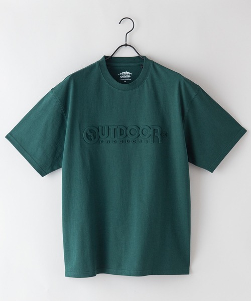 OUTDOOR PRODUCTS（アウトドアプロダクツ）の「【OUTDOOR PRODUCTS/アウトドアプロダクツ】エンボスロゴ　同色プリント　ルーズシルエット　ビッグシルエット　Tシャツ（Tシャツ/カットソー・メンズ・カーキ/ワイン/ダークグリーン/ブルー系その他/ブラック/ホワイト/ベージュ/パープル・MEDIUM/LARGE/X-LARGE）」の12枚目の写真