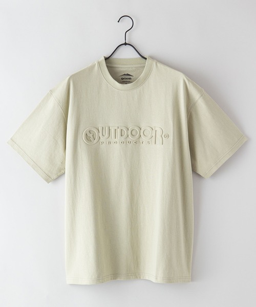 OUTDOOR PRODUCTS（アウトドアプロダクツ）の「【OUTDOOR PRODUCTS/アウトドアプロダクツ】エンボスロゴ　同色プリント　ルーズシルエット　ビッグシルエット　Tシャツ（Tシャツ/カットソー・メンズ・カーキ/ワイン/ダークグリーン/ブルー系その他/ブラック/ホワイト/ベージュ/パープル・MEDIUM/LARGE/X-LARGE）」の11枚目の写真