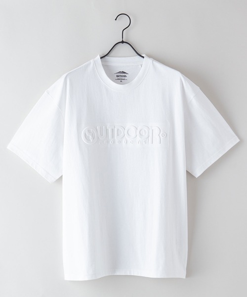 OUTDOOR PRODUCTS（アウトドアプロダクツ）の「【OUTDOOR PRODUCTS/アウトドアプロダクツ】エンボスロゴ　同色プリント　ルーズシルエット　ビッグシルエット　Tシャツ（Tシャツ/カットソー・メンズ・カーキ/ワイン/ダークグリーン/ブルー系その他/ブラック/ホワイト/ベージュ/パープル・MEDIUM/LARGE/X-LARGE）」の9枚目の写真