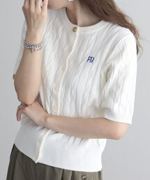 fredy emue | ケーブル柄半袖カーディガン(カーディガン/ボレロ)