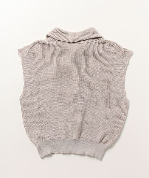 terrace(テラス)の「ジップフライオフタートルニットベストトップ(ベスト・レディース・カーキオリーブ/ピンク/グレイッシュベージュ/ブラック・MEDIUM)」の22枚目の写真