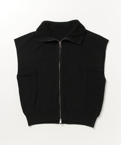 terrace(テラス)の「ジップフライオフタートルニットベストトップ(ベスト・レディース・カーキオリーブ/ピンク/グレイッシュベージュ/ブラック・MEDIUM)」の19枚目の写真