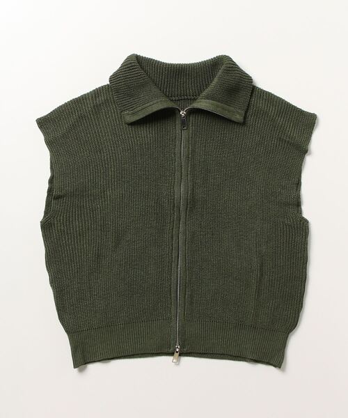 terrace(テラス)の「ジップフライオフタートルニットベストトップ(ベスト・レディース・カーキオリーブ/ピンク/グレイッシュベージュ/ブラック・MEDIUM)」の20枚目の写真
