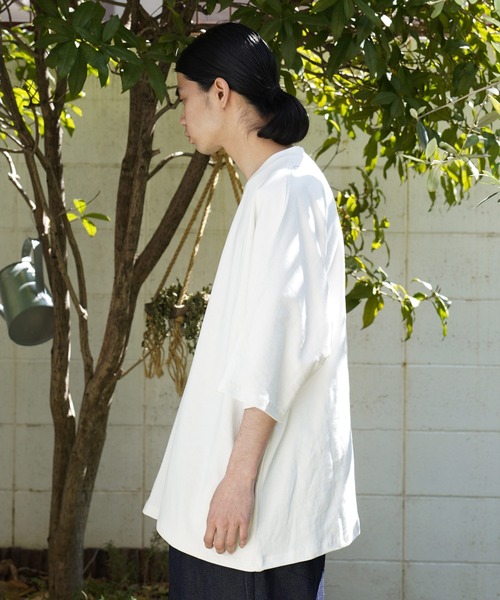 Air Tokyo(エアートウキョー)の「オーバーサイズ ドルマンスリーブ S/S カットソー(Tシャツ/カットソー・メンズ・グレイッシュベージュ/ブラック/オフホワイト・LARGE/MEDIUM)」の5枚目の写真