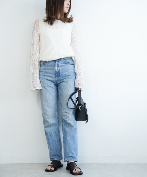 Fabby fabby(ファビィーファビィー)の「ストリングフラットサンダル(サンダル・レディース・ブラック/オフホワイト/ライトベージュ・LARGE/MEDIUM/SMALL)」の15枚目の写真