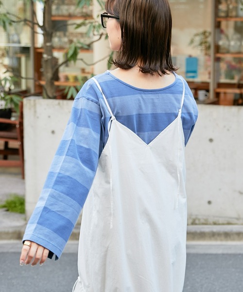 CIAOPANIC TYPY(チャオパニックティピー)の「フェードカラーボーダーBIGTEE(Tシャツ/カットソー・レディース・オフホワイト/サックスブルー/ピンク・ONE SIZE)」の16枚目の写真