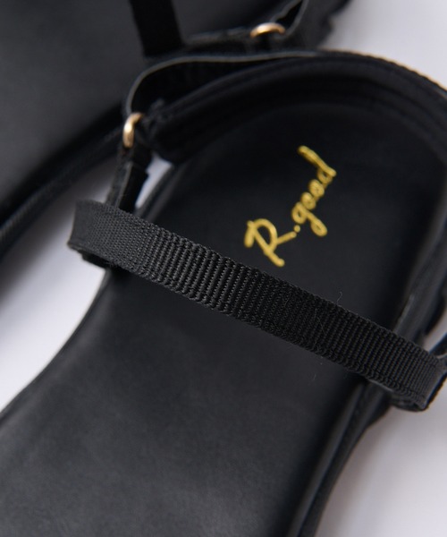 RIVE DROITE(リヴドロワ)の「R.good/ラインストラップスポサン(サンダル・レディース・ブラウン/ブラック・S/M/L)」の14枚目の写真