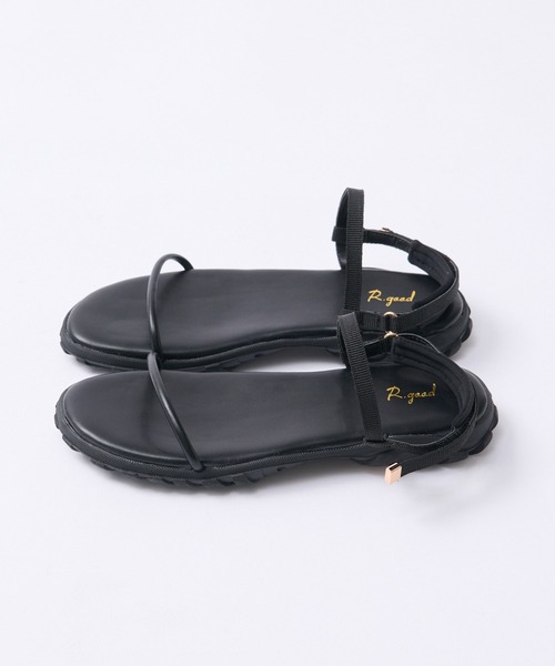 RIVE DROITE(リヴドロワ)の「R.good/ラインストラップスポサン(サンダル・レディース・ブラウン/ブラック・S/M/L)」の7枚目の写真