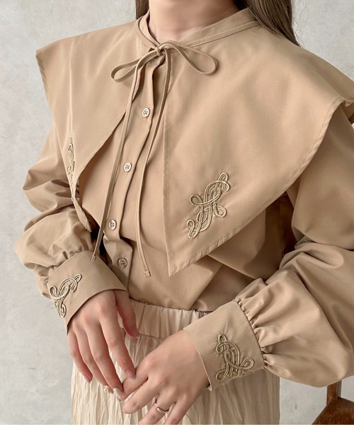 apres jour clair(アプレジュールクレア)の「【apres jour clair】刺繍襟付きブラウス【ZOZOTOWN限定アイテム】(シャツ/ブラウス・レディース・ベージュ/アイボリー・X-LARGE/フリー)」の12枚目の写真