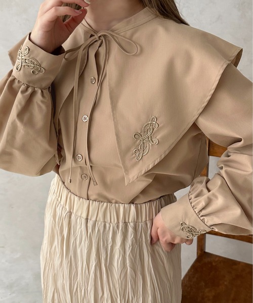 apres jour clair(アプレジュールクレア)の「【apres jour clair】刺繍襟付きブラウス【ZOZOTOWN限定アイテム】(シャツ/ブラウス・レディース・ベージュ/アイボリー・X-LARGE/フリー)」の13枚目の写真
