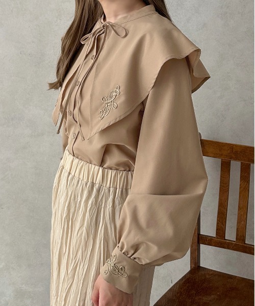 apres jour clair(アプレジュールクレア)の「【apres jour clair】刺繍襟付きブラウス【ZOZOTOWN限定アイテム】(シャツ/ブラウス・レディース・ベージュ/アイボリー・X-LARGE/フリー)」の19枚目の写真