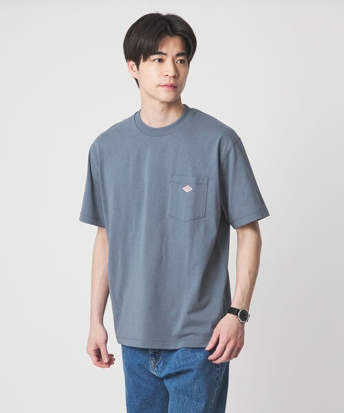 DANTON(ダントン)の「<DANTON>ロゴ ポケット ソリッド Tシャツ(Tシャツ/カットソー・メンズ・ピンク/ネイビー/ライトグレー/ホワイト/ダークグリーン/ライトピンク/オフホワイト/その他1/ダークブラウン/ナチュラル/ロイヤルブルー/その他/その他3/ターコイズブルー系/オレンジ・M/L/S)」の9枚目の写真