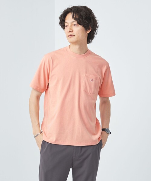 DANTON（ダントン）の「＜DANTON＞ロゴ ポケット ソリッド Tシャツ（Tシャツ/カットソー・メンズ・ピンク/ネイビー/ライトグレー/ホワイト/ダークグリーン/ライトピンク/オフホワイト/その他1/ダークブラウン/ナチュラル/ロイヤルブルー/その他・M/L/S）」の10枚目の写真