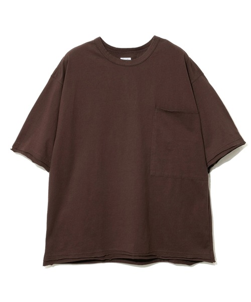 AOZORA（アオゾラ）の「AOZORA/アオゾラ　カットオフTシャツ（Tシャツ/カットソー・メンズ・エメラルド/バイオレット/ブラウン/オリーブ/ブラック/ホワイト/ライトオレンジ系・MEDIUM/LARGE）」の4枚目の写真