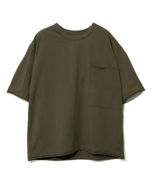 AOZORA（アオゾラ）の「AOZORA/アオゾラ　カットオフTシャツ（Tシャツ/カットソー・メンズ・エメラルド/バイオレット/ブラウン/オリーブ/ブラック/ホワイト/ライトオレンジ系・MEDIUM/LARGE）」の5枚目の写真