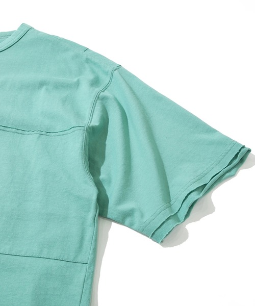 AOZORA（アオゾラ）の「AOZORA/アオゾラ　カットオフTシャツ（Tシャツ/カットソー・メンズ・エメラルド/バイオレット/ブラウン/オリーブ/ブラック/ホワイト/ライトオレンジ系・MEDIUM/LARGE）」の10枚目の写真