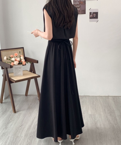 ABITOKYO（アビトーキョー）の「ショート丈ジャケット＆ハイウエストボリュームフレアスカートセットアップ（セットアップ・レディース・ベージュ/モカ/ブラック/チャコールグレー/ブルーグレー/ブラウン/カーキ・M/L）」の12枚目の写真