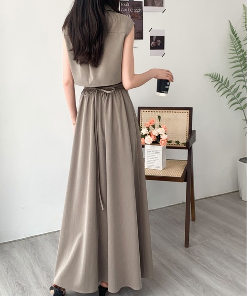 ABITOKYO（アビトーキョー）の「ショート丈ジャケット＆ハイウエストボリュームフレアスカートセットアップ（セットアップ・レディース・ベージュ/モカ/ブラック/チャコールグレー/ブルーグレー/ブラウン/カーキ・M/L）」の20枚目の写真