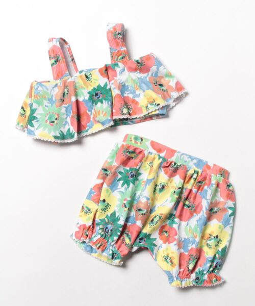 Ocean&Ground（オーシャン&グラウンド）の「ベビー水着/オフショルダーセットアップ(70～90cm)（水着・キッズ・レモンイエロー/マルチ・90/80/70）」の3枚目の写真