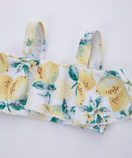 Ocean&Ground（オーシャン&グラウンド）の「ベビー水着/オフショルダーセットアップ(70～90cm)（水着・キッズ・レモンイエロー/マルチ・90/80/70）」の4枚目の写真