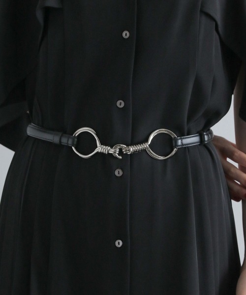 HARE(ハレ)の「ビットナローベルト(HARE)(ベルト・レディース・ブラック・FREE)」の2枚目の写真