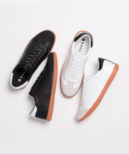 SVEC（シュベック）の「ジャーマントレーナー / ローテクスニーカー（スニーカー・メンズ・ホワイト/ブラック・45/43/44/42/41/40）」の3枚目の写真