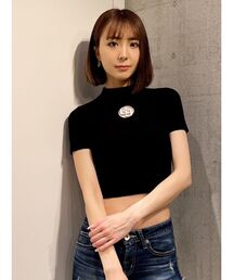GG MOLDハーフスリーブニットTOPS