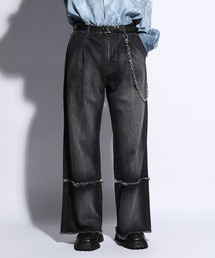 HARE | キリカエフリンジデニム(HARE)(デニムパンツ)