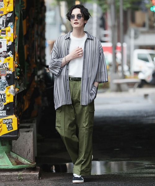 RAGEBLUE（レイジブルー）の「M-47/セミワイドストレートミリタリーカーゴパンツ（カーゴパンツ・メンズ・ブラック/カーキ・MEDIUM/LARGE）」の8枚目の写真