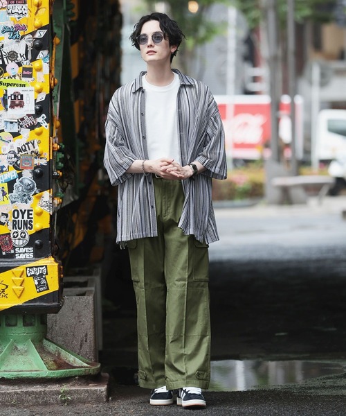 RAGEBLUE（レイジブルー）の「M-47/セミワイドストレートミリタリーカーゴパンツ（カーゴパンツ・メンズ・ブラック/カーキ・MEDIUM/LARGE）」の9枚目の写真