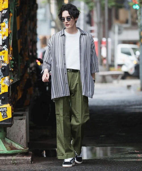 RAGEBLUE（レイジブルー）の「M-47/セミワイドストレートミリタリーカーゴパンツ（カーゴパンツ・メンズ・ブラック/カーキ・MEDIUM/LARGE）」の10枚目の写真