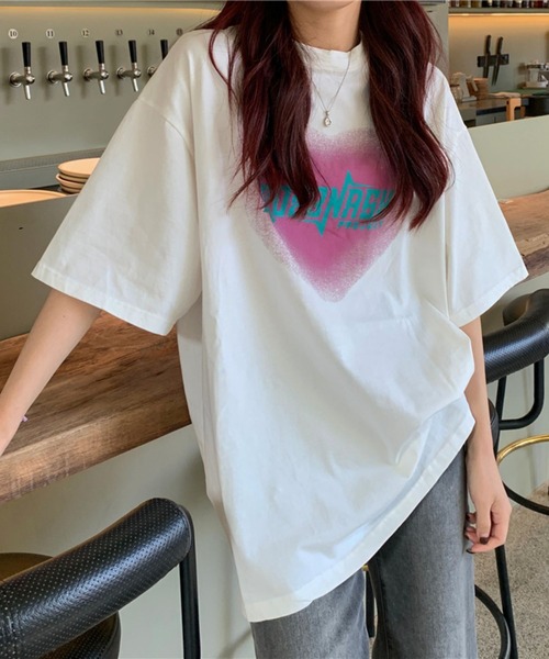 ぼんやりハートオーバーサイズT（Tシャツ/カットソー）｜LYEON（リヨン