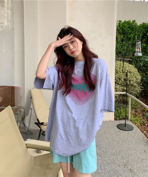 LYEON（リヨン）の「ぼんやりハートオーバーサイズT（Tシャツ/カットソー・レディース・グレー/ホワイト/チャコールグレー・FREE）」の11枚目の写真