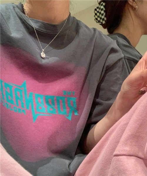 LYEON（リヨン）の「ぼんやりハートオーバーサイズT（Tシャツ/カットソー・レディース・グレー/ホワイト/チャコールグレー・FREE）」の9枚目の写真